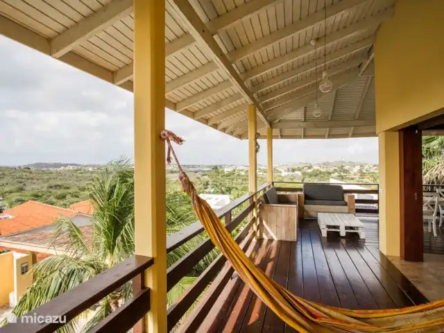 Villa Sandmarie | Curaçao, Banda Ariba (est), Cas Grandi - villa Porche avec coin salon et hamacs