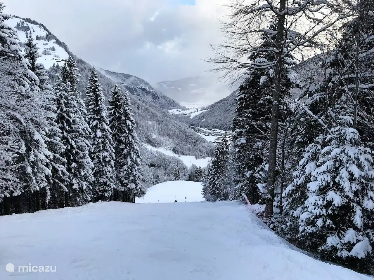 Mellau-Damüls ski area. The largest ski area in Vorarlberg.