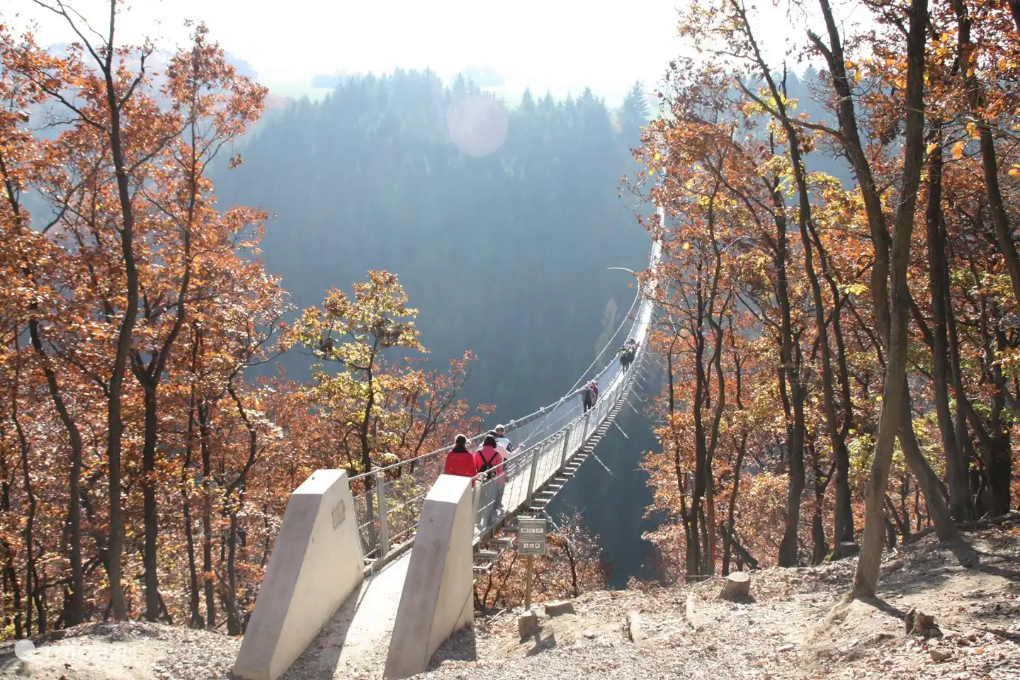 El puente colgante en Sosberg el más largo de Alemania 360m de largo