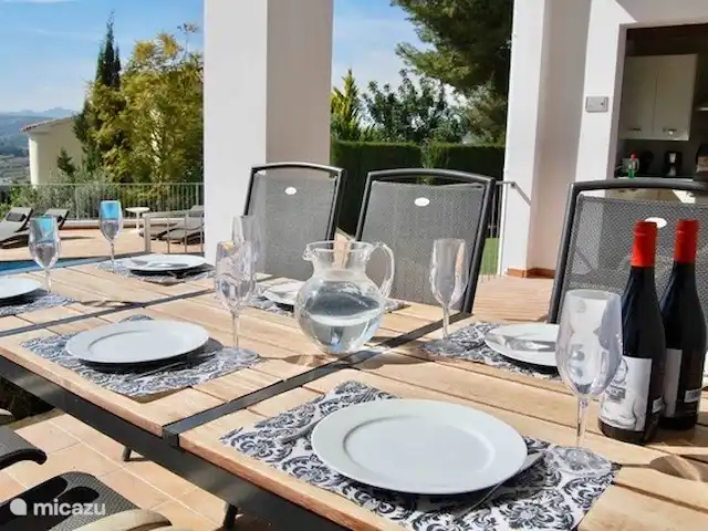 Villa Herrera en España, Costa Blanca, Moraira - villa Comedor en la terraza de la planta baja