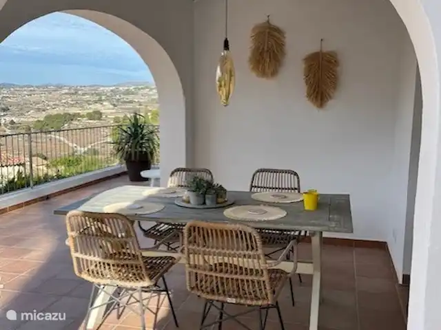 Villa Herrera en España, Costa Blanca, Moraira - villa Terraza en planta alta con hermosas vistas