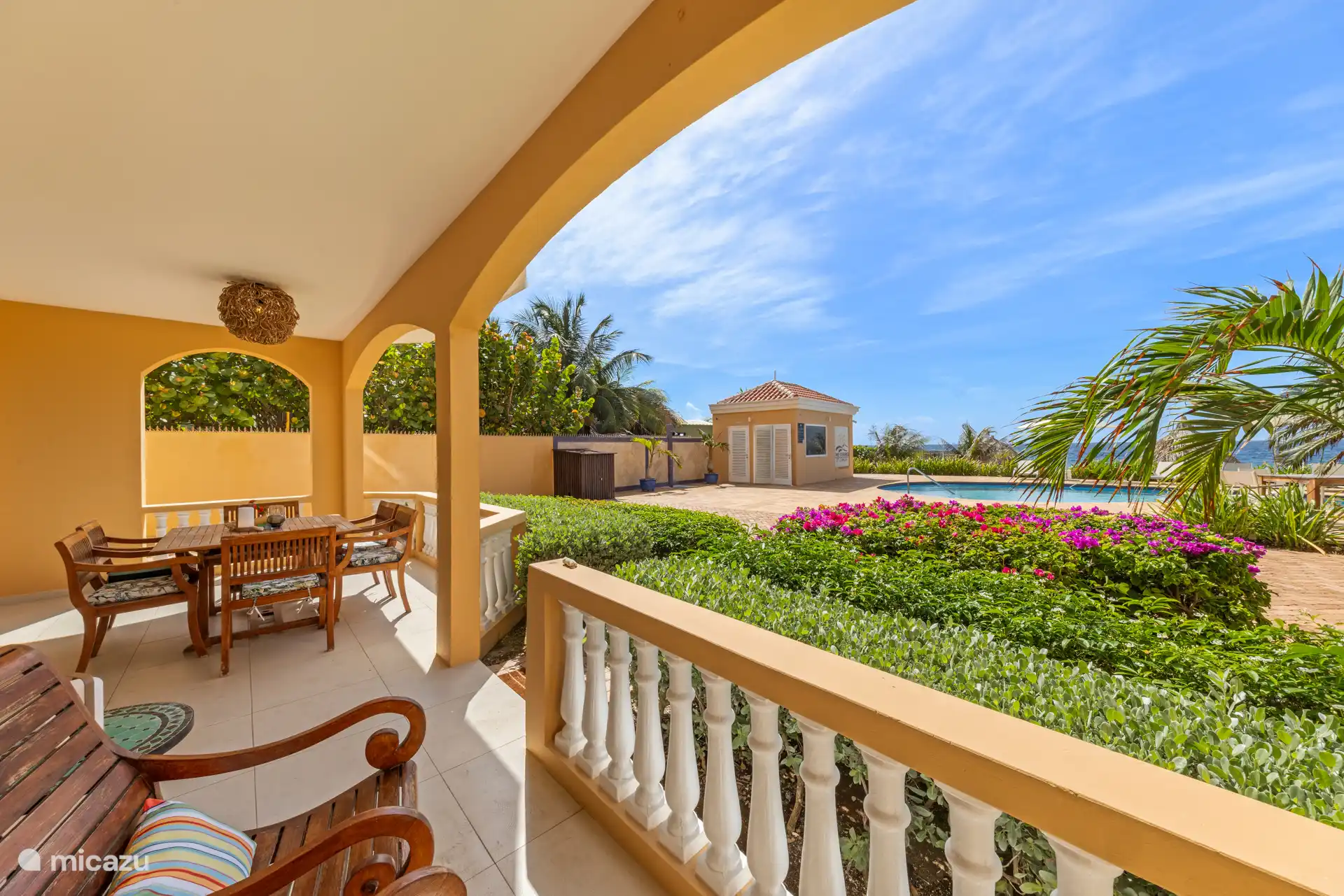 Schöne Aussicht vom Balkon.