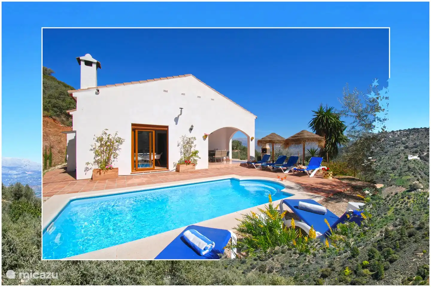 Belle villa avec des vues spectaculaires et une intimité totale depuis la piscine