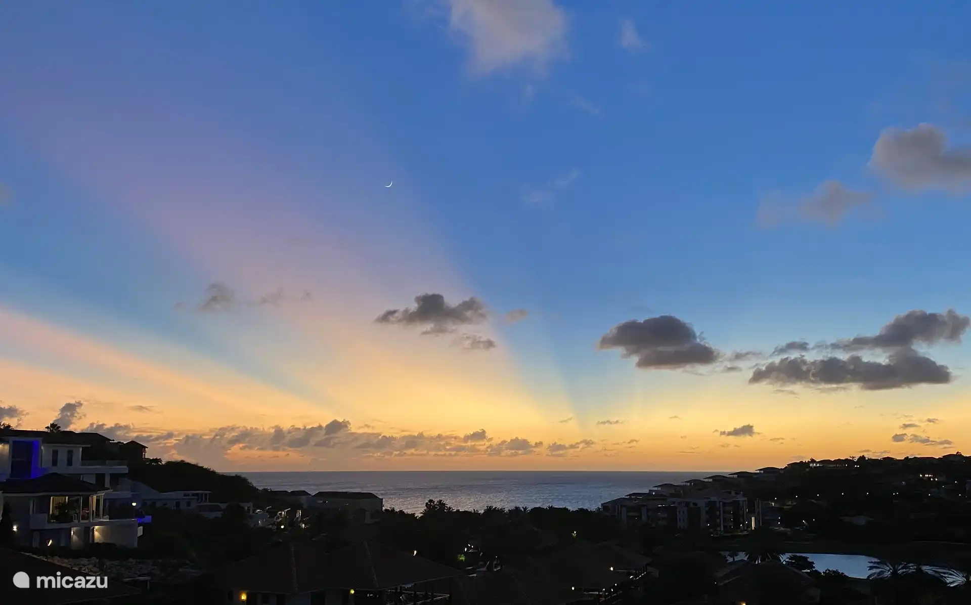 Beautiful sunset from the terrace