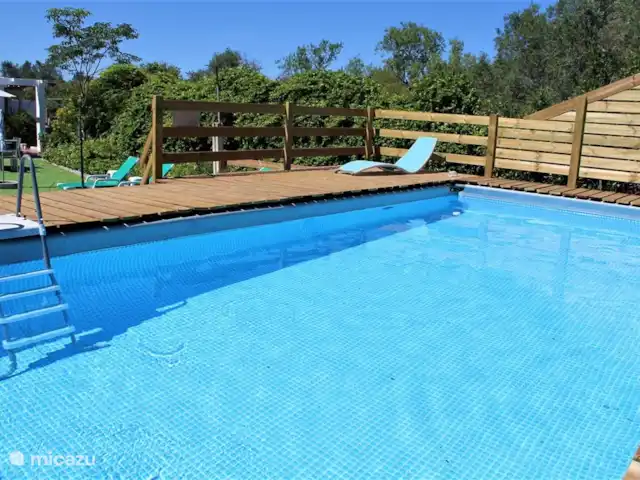 Villa Belo Romao en Portugal, Algarve, Moncarapacho - villa piscina con tumbonas