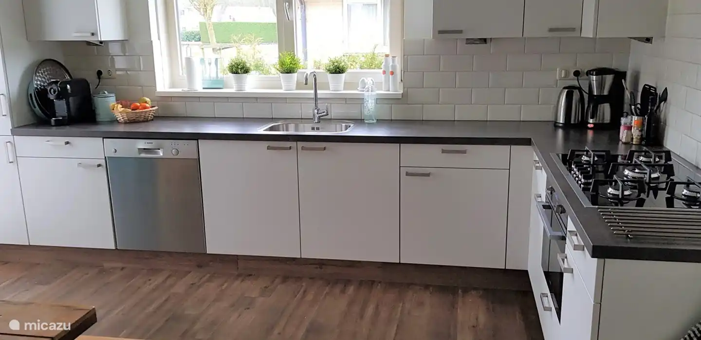 Gut ausgestattete Küche