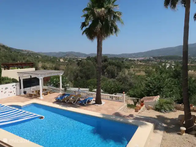 Location de Vacances Espagne, Costa Blanca, Jalón, villa - Maison Solvino Beaucoup d'intimité dans la piscine