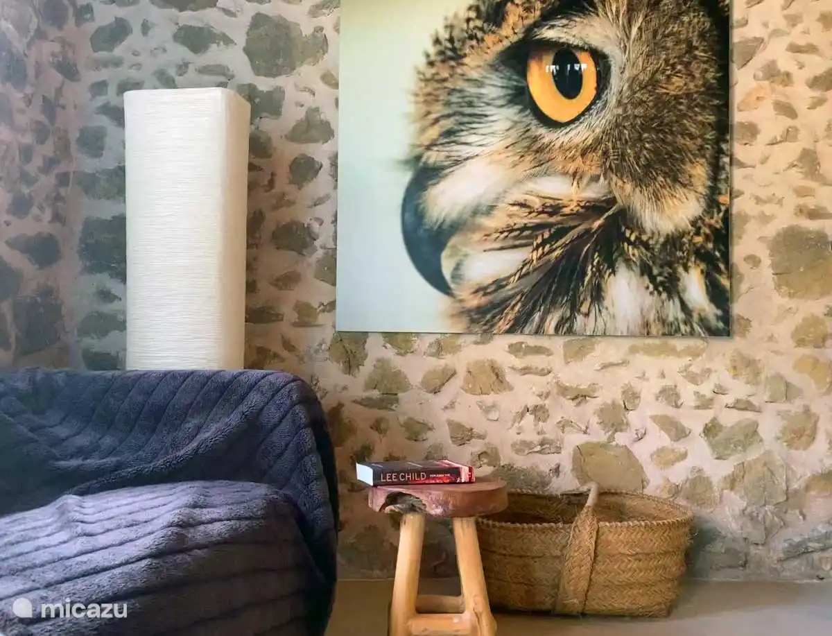 Dekorative Elemente, die passen zur Natur dieses ehemaligen Schafstalls, jetzt aber ein komfortables und besonderes Ferienhaus.