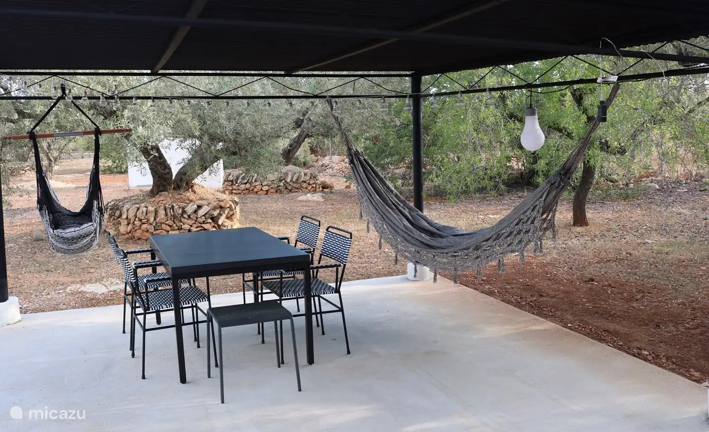 Terraza en la parte trasera de la Casa