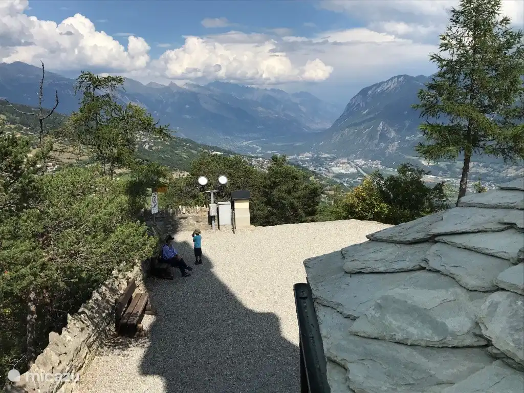 View from the top with the statue of Jesus