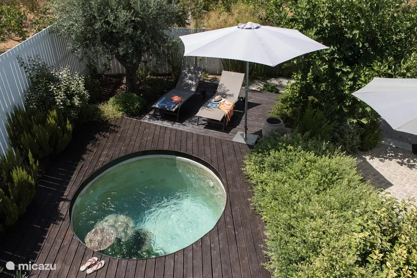 Vue sur la terrasse sur le toit