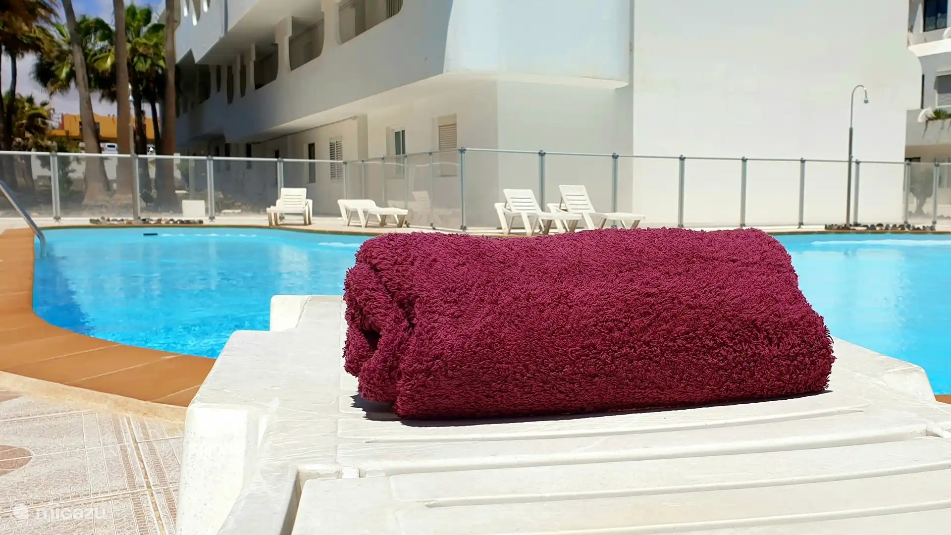 Schwimmbad mit kostenlosen Sonnenliegen