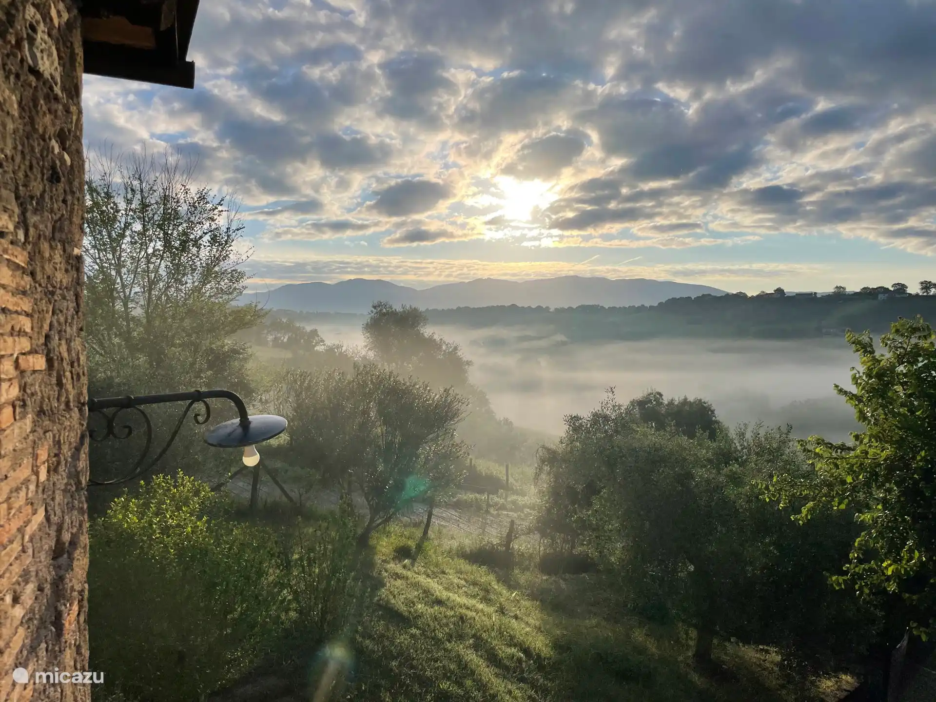 Casale Regina - view over the valley of Collevecchio & Sabine hills, from the balcony of the bedrooms
