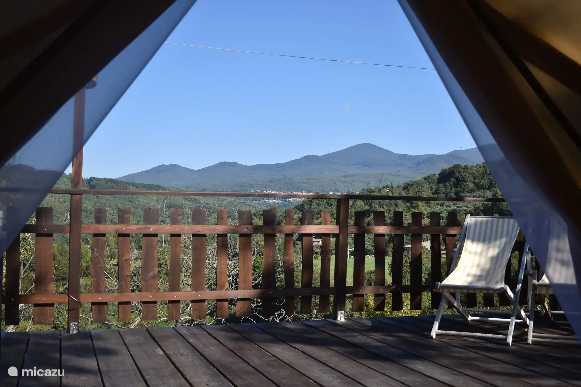 Het uitzicht vanuit het bed