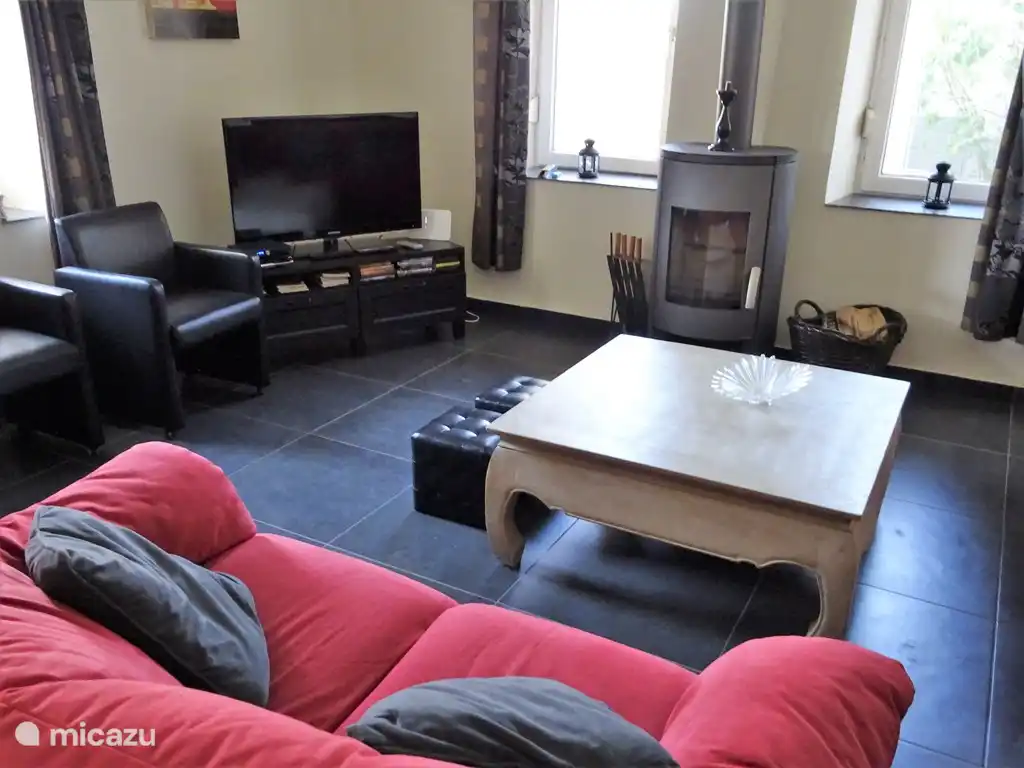 Sitzecke mit Holzofen