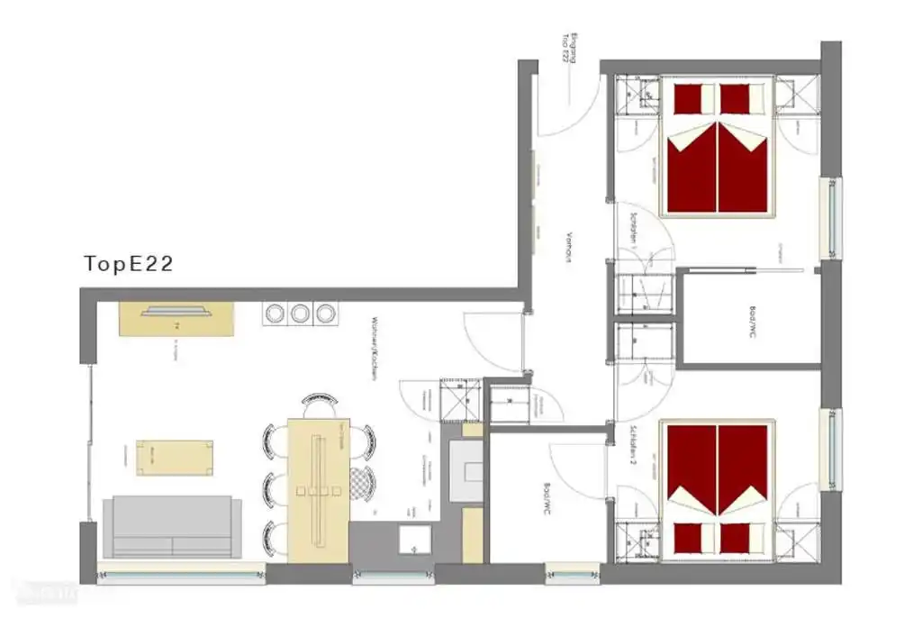 Karte von Apartment E22