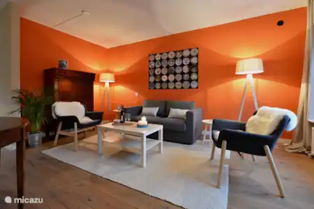 Vakantiehuis Nederland, Gelderland, Buren geschakelde woning Huisje in Buren zitkamer