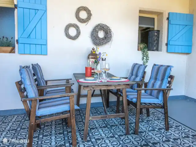 casa rural / cabaña en Francia, Tarn-et-Garonne, Vigueron – Escudes casa rural Woodenshoe Terraza cubierta casa rural Woodenshoe