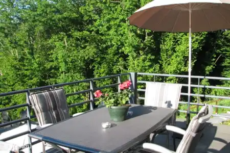 Vacation rental Belgium, Ardennes, Bouillon holiday house Pandora2 view from balcony