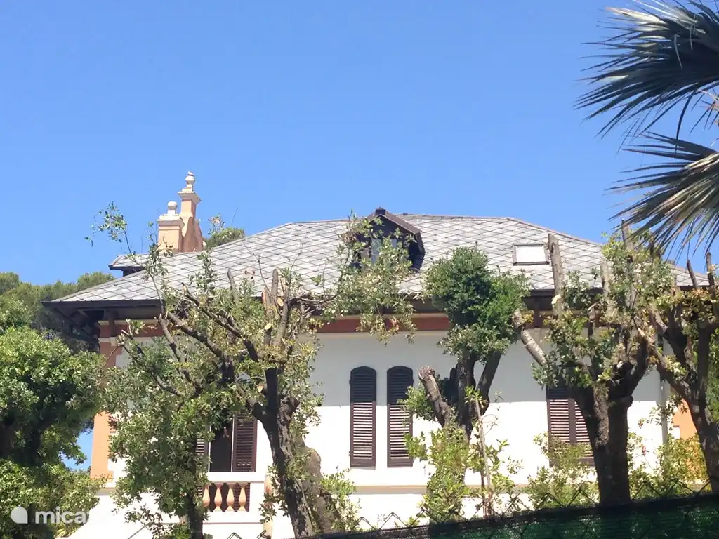 Villa SoleLuna hace tres años, cuando recién se podaban los árboles.