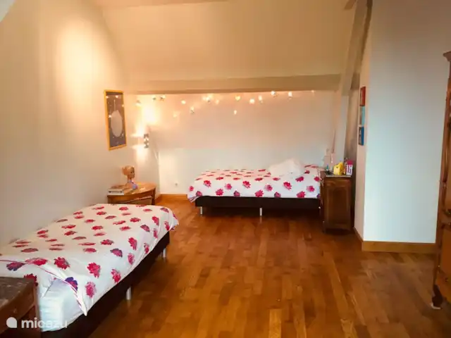 Fietsen, Frankrijk, Dordogne, Anlhiac, vakantiehuis Le Chatenet Gezellige kinderkamer