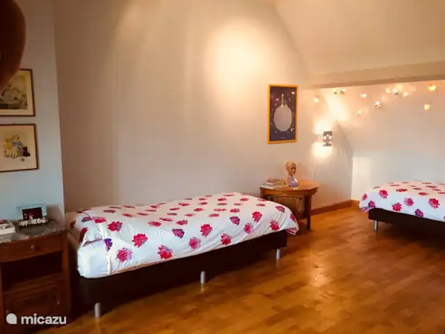 Fietsen, Frankrijk, Dordogne, Anlhiac, vakantiehuis Le Chatenet kinderkamer