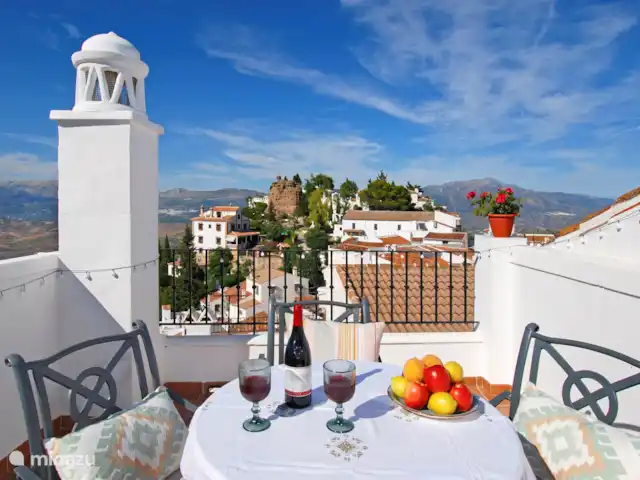 Location de Vacances Espagne, Costa del Sol, Comares, maison de vacances - Casa Bonita. Cette vue depuis notre toit-terrasse n’est-elle pas à couper le souffle ????