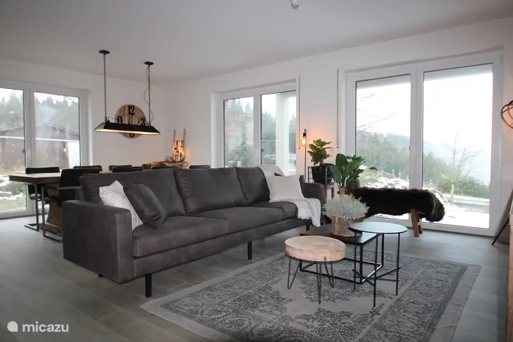 The entire house has underfloor heating and is decorated contemporary