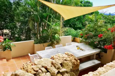 Vakantiehuis Curaçao, Banda Ariba (oost), Cas Grandi studio beleef Curaçao appartementen S2 Tuin