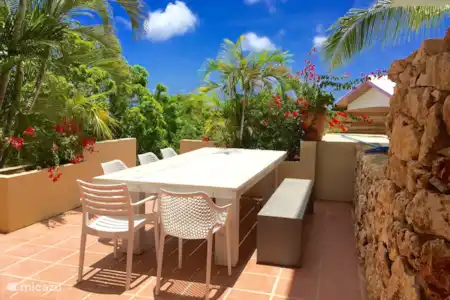 Vakantiehuis Curaçao, Banda Ariba (oost), Cas Grandi studio beleef Curaçao appartementen S2 Tuin