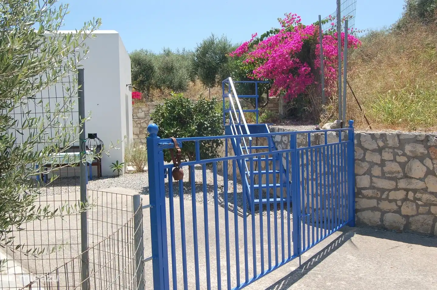 Entrance to the villa. There is a private parking space at the villa.