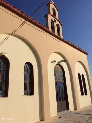 The beautiful church in Loutra, within walking distance.