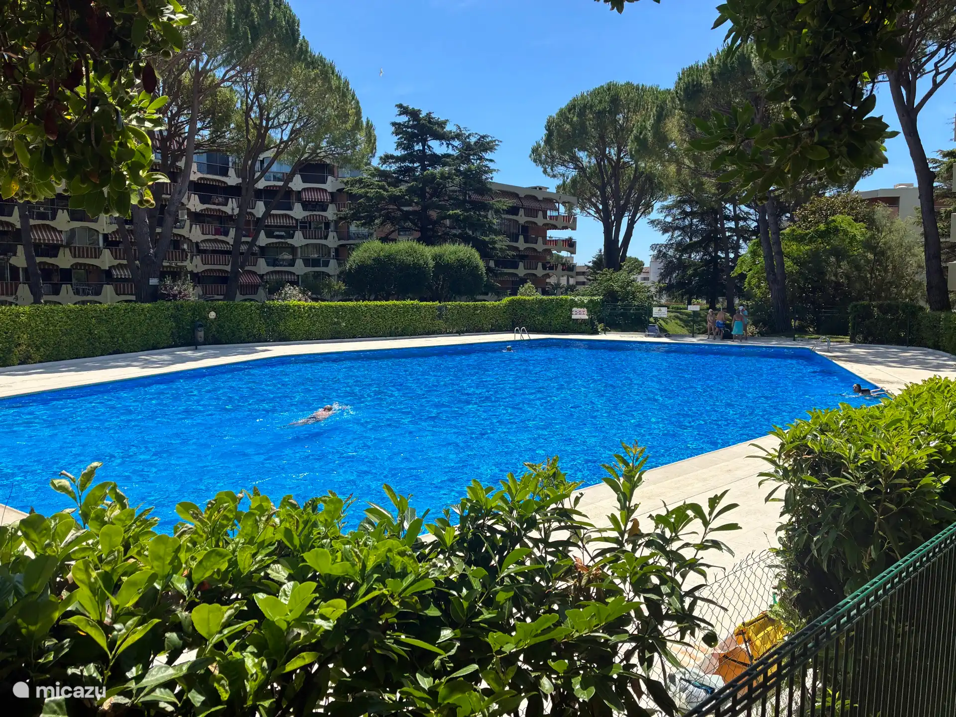 Gran piscina, de más de 30 metros de longitud.