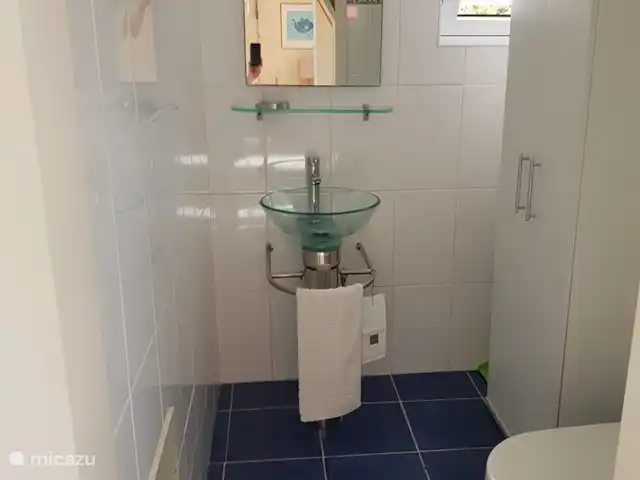 Raposeira de São João | Portugal, Madère, Calheta - villa toilettes au rez-de-chaussée avec lavabo et placard pour aspirateur et balais