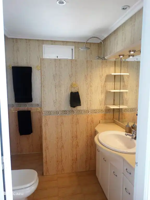 Upstairs bathroom with walk-in shower