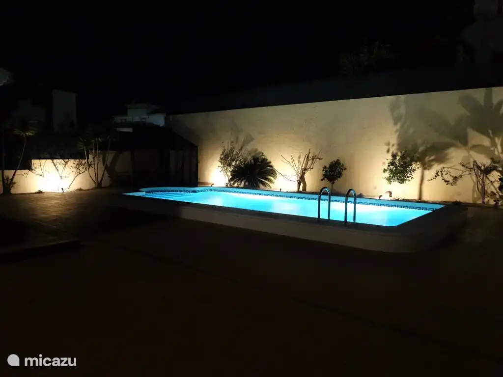 Swimming pool at evening