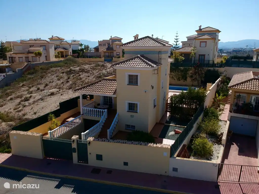 Our house on the edge of the residential area