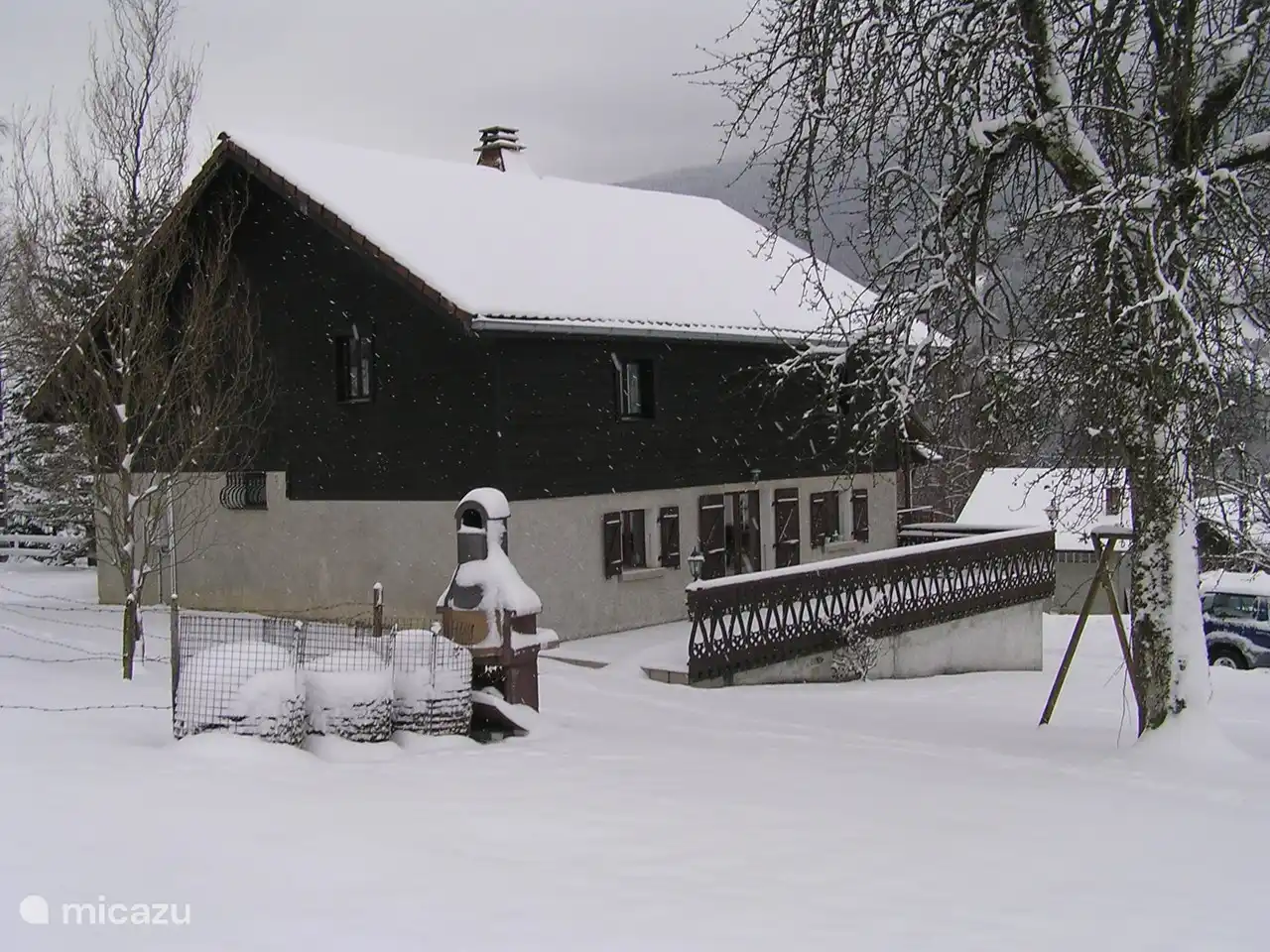 Lado de la terraza de invierno de la casa