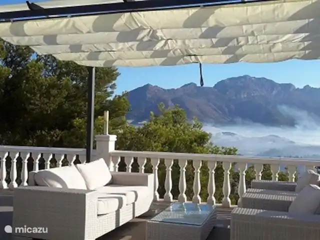 Villa Santorin, Costa Blanca | Espagne, Costa Blanca, La Nucia - villa Se prélasser avec une belle vue sur la mer Méditerranée depuis la terrasse ensoleillée de 60 m2.