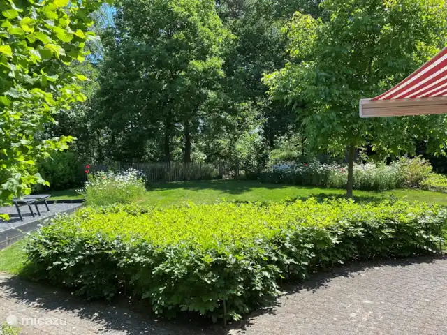 Mooi Lievelde huren in Nederland, Gelderland, Lievelde - vakantiehuis  Naast een groot grasveld is de tuin aangelegd met een aantal bloembordes en een walnotenboom hierdoor zijn er in de herfst geregeld eekhoorntjes in de tuin.