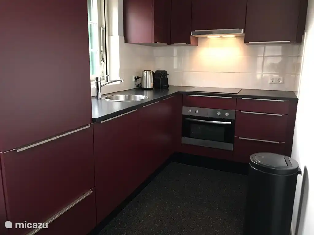 Die Küche ist praktisch, komplett und mit allen modernen Geräten ausgestattet. Es gibt einen Kühlschrank mit Gefrierfach, einen Kombi-Backofen/Mikrowelle, ein Induktionskochfeld, eine Dunstabzugshaube, einen Geschirrspüler, eine Nespresso-Maschine, eine Kaffeefiltermaschine, einen Grill/Sandwichmaker, einen Mixer.