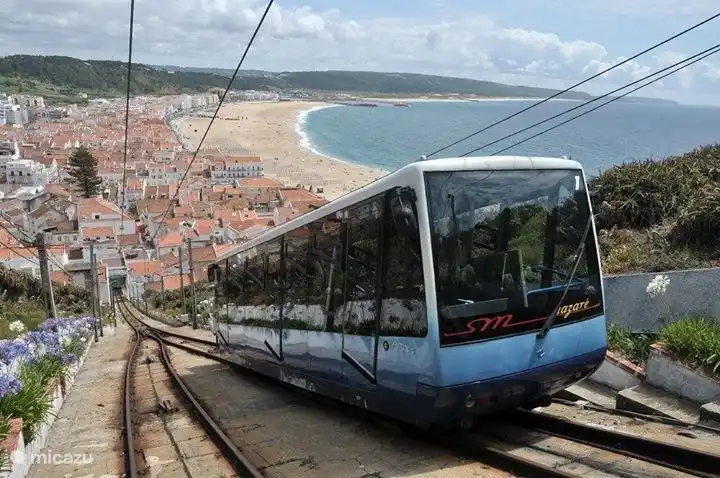 Die Standseilbahn in Nazaré, um zum schwebenden Teil von Sitio zu gelangen