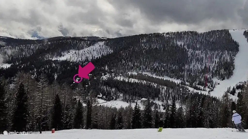 Unser Haus liegt 300 Meter von der Skipiste am Fuße der Kruckenabfahrt 