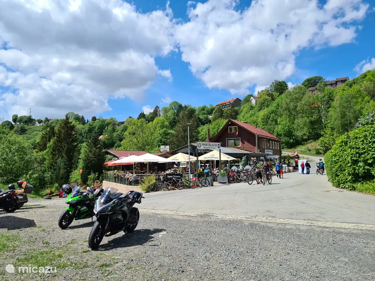 Terrace Schmidtberg at toboggan run, bike park and ski lift