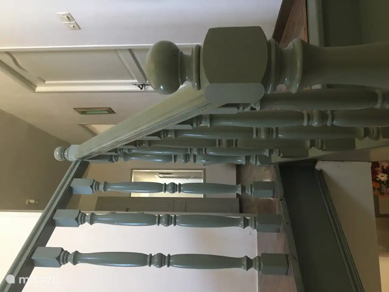 The stairwell in the guesthouse