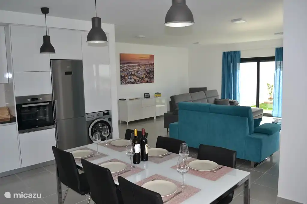 Living room with kitchen