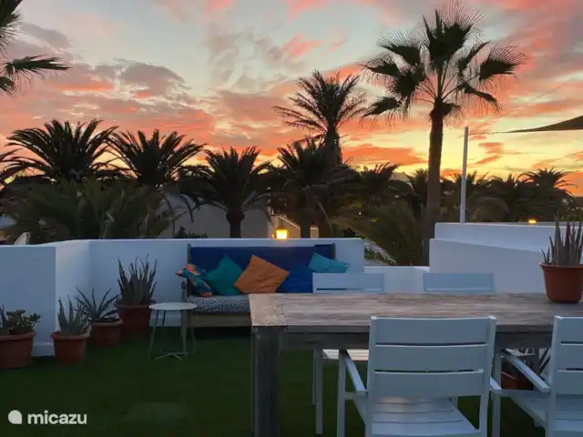 Maison50m de la mer+piscine+jardin+terrasse sur le toit | Espagne, Fuerteventura, Corralejo - maison de vacances Coucher de soleil