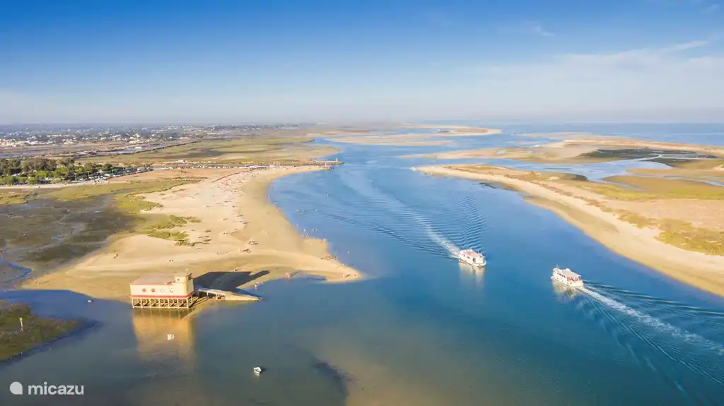 Vista de la laguna que está cerca del edificio de apartamentos.