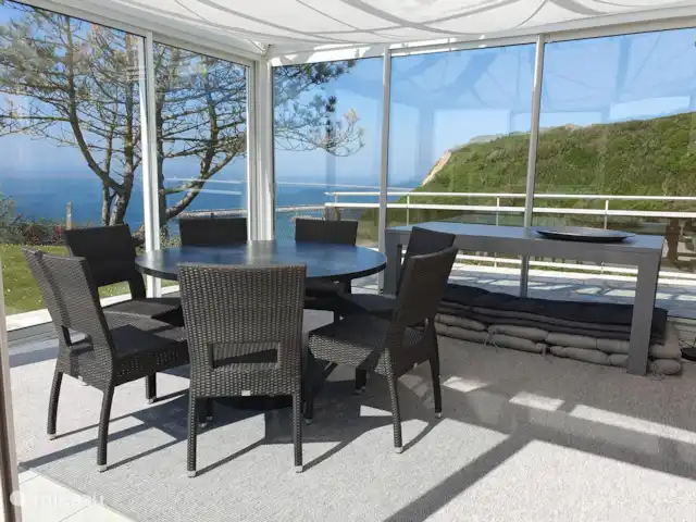 Sea Cliff House tss Etretat-Honfleur | France, Seine-Maritime, Saint-Jouin-Bruneval - maison de vacances Véranda avec vue