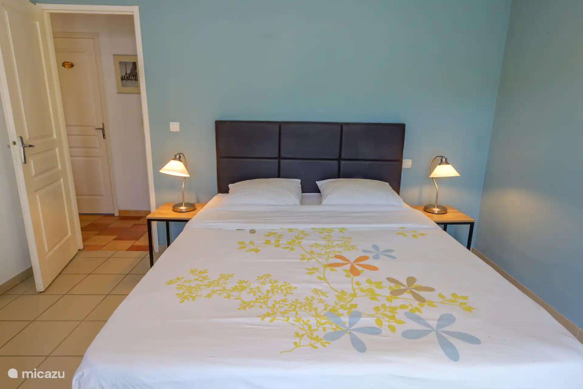 Das Bett in Schlafzimmer 1.